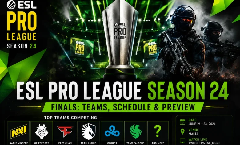 Counter-Strike 2 players competing during the ESL Pro League Season 24 Finals