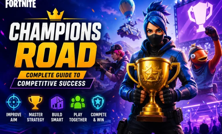 Fortnite player competing in a high-level ranked match on the road to becoming a champion