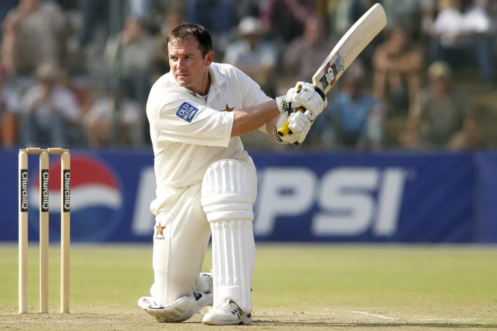 Andy Flower batting for Zimbabwe in Test cricket