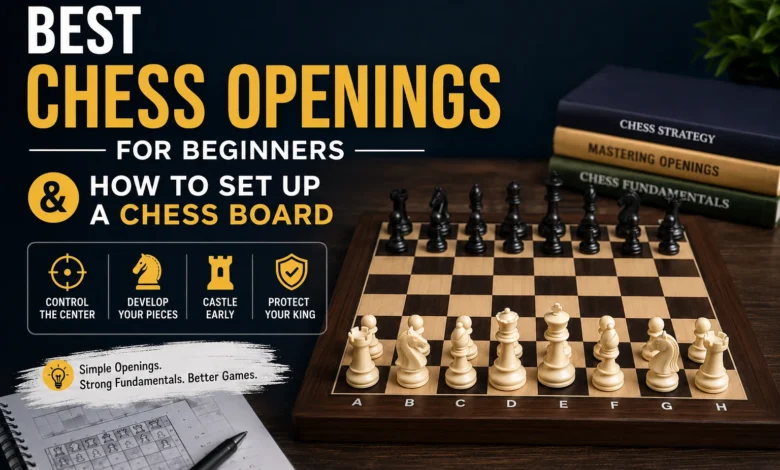 Best chess openings for beginners with correct chess board setup