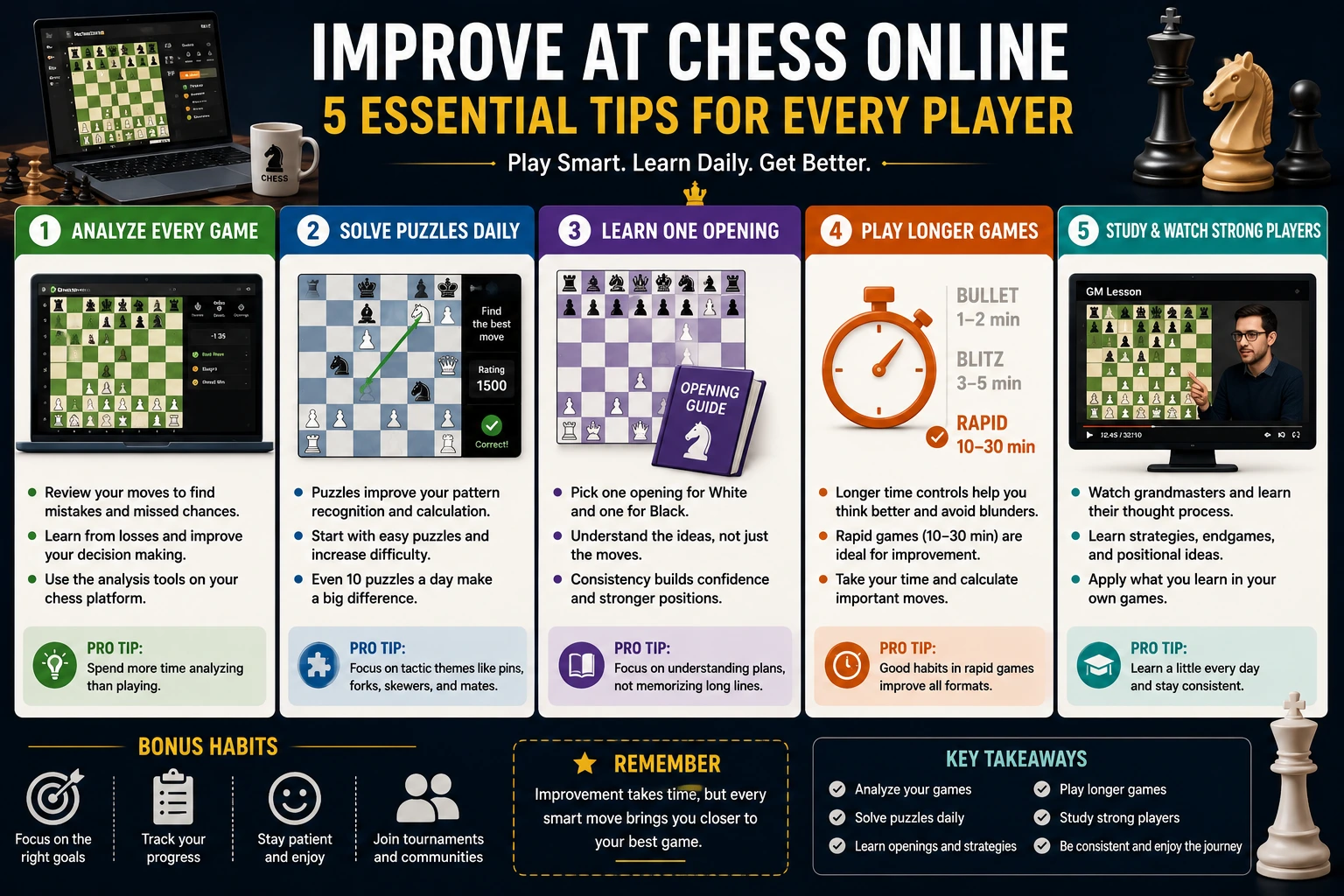 Chess improvement tips for online players
