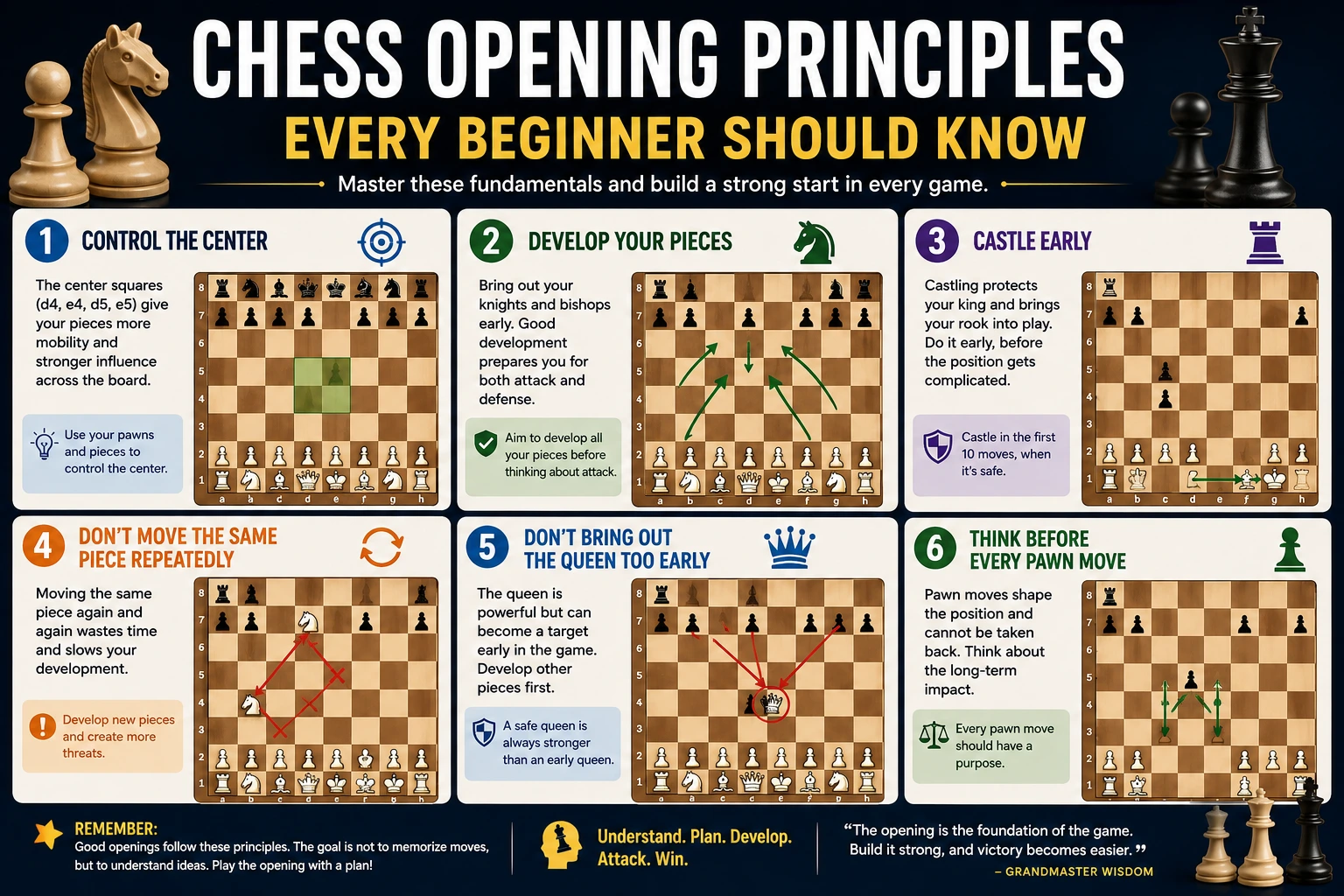 Chess opening principles for beginners