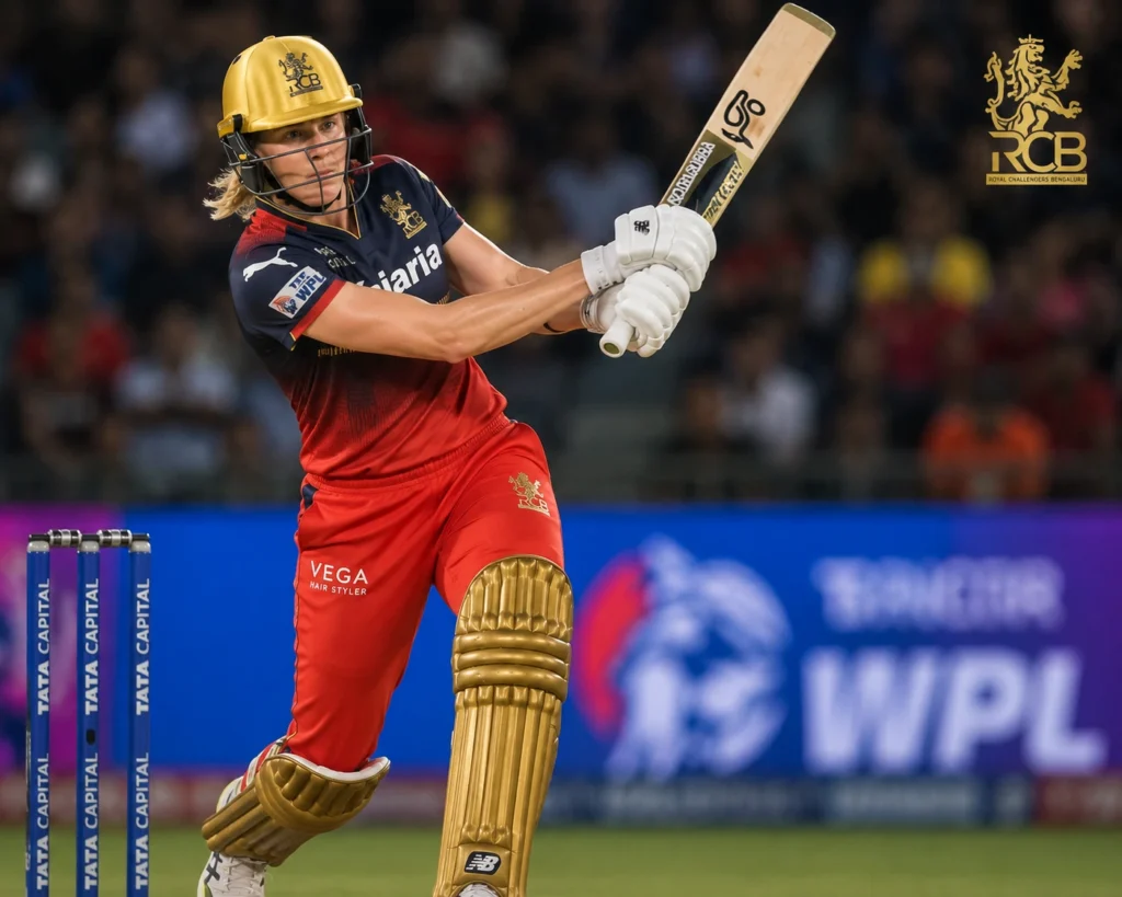 Ellyse Perry playing for Royal Challengers Bengaluru in the WPL