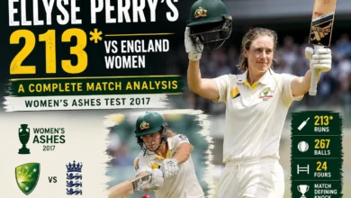Ellyse Perry's 213* not out against England at North Sydney Oval on November 11, 2017.