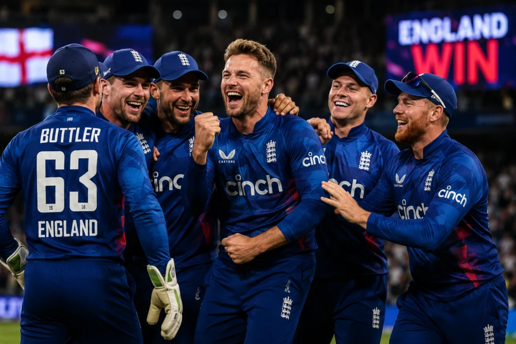 IND vs ENG: England players celebrate victory over India in the 3rd ODI
