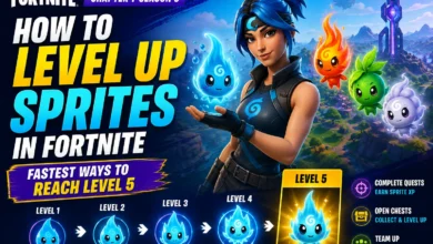 How to level up Sprites in Fortnite Chapter 7 Season 3 using Campfires and loot chests