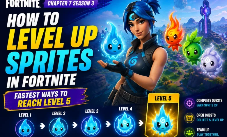 How to level up Sprites in Fortnite Chapter 7 Season 3 using Campfires and loot chests