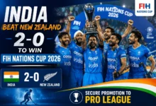 India women's hockey team celebrates after defeating New Zealand in the FIH Nations Cup final