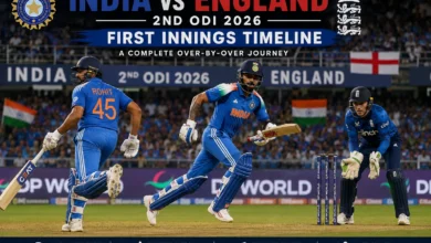 India National Cricket Team vs England Cricket Team Timeline during the 2nd ODI 2026 at Sophia Gardens Cardiff