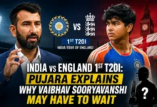 India vs England 1st T20I Pujara Explains Why Vaibhav Sooryavanshi May Have to Wait
