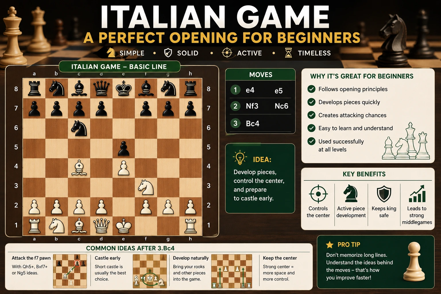 Italian Game chess opening for beginners