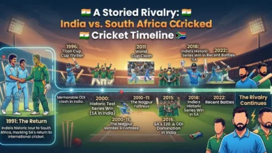 India National Cricket Team vs South Africa National Cricket Team Timeline