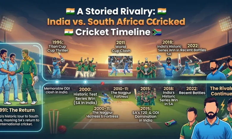 India National Cricket Team vs South Africa National Cricket Team Timeline