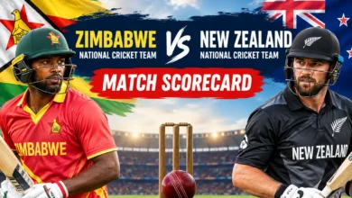 Zimbabwe vs New Zealand scorecard